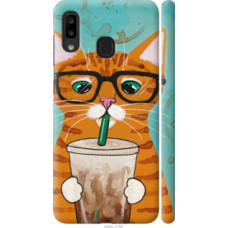 Чехол на Samsung Galaxy A20e A202F Зеленоглазый кот в очках (4054c-1709)