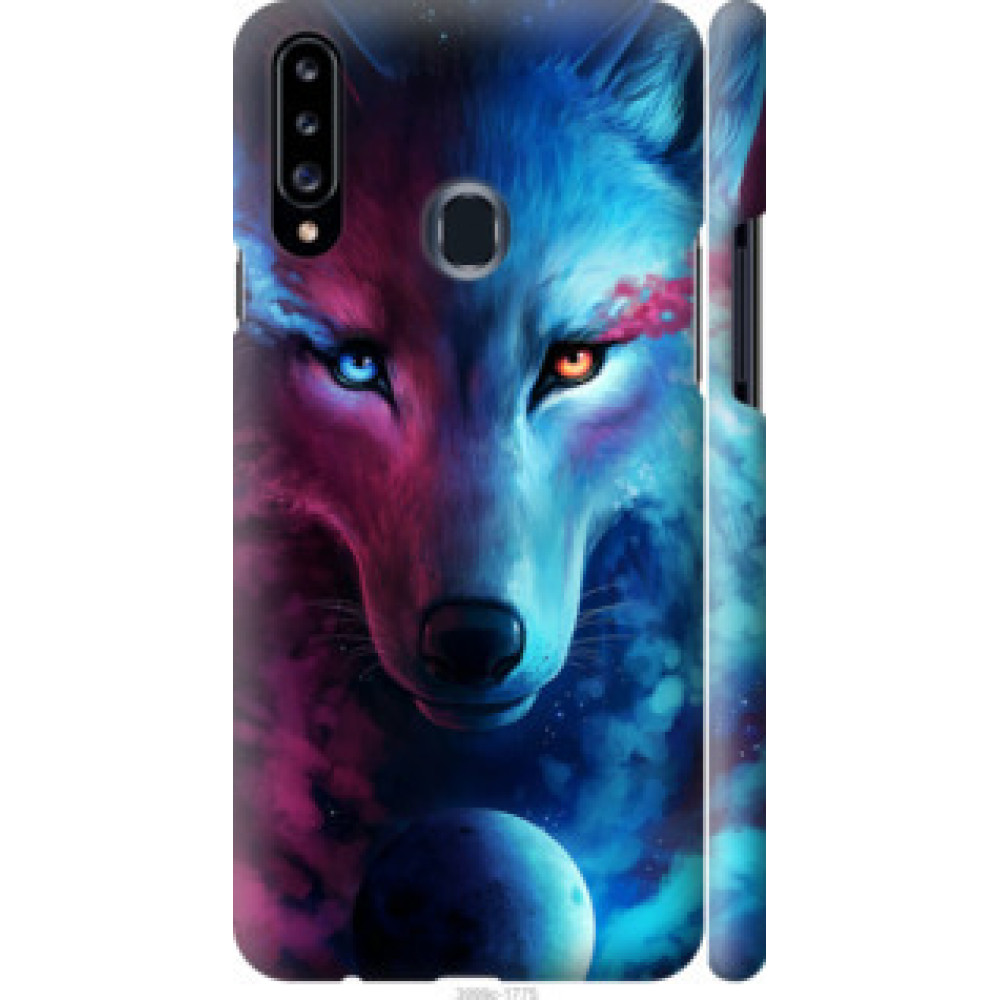 Чехол на Samsung Galaxy A20s A207F Арт-волк (3999c-1775)