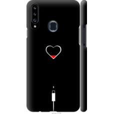 Чехол на Samsung Galaxy A20s A207F Подзарядка сердца (4274c-1775)