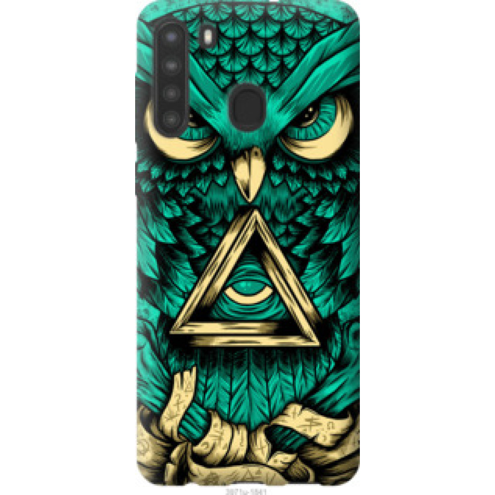 Чехол на Samsung Galaxy A21 Сова Арт-тату (3971u-1841)