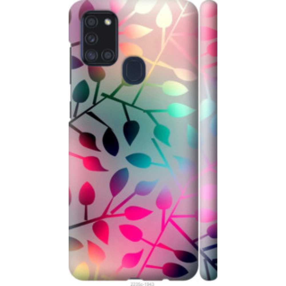 Чехол на Samsung Galaxy A21s A217F Листья (2235c-1943)
