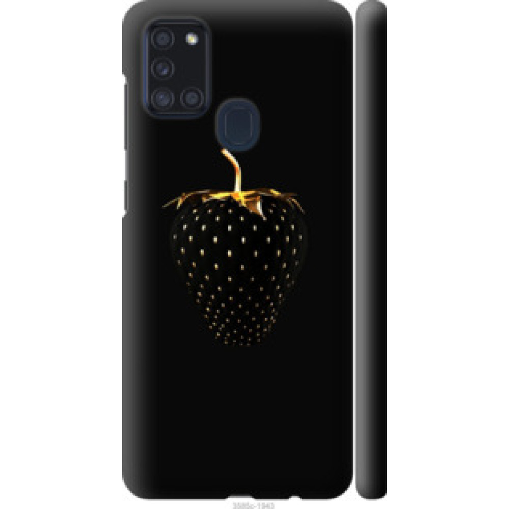 Чехол на Samsung Galaxy A21s A217F Черная клубника (3585c-1943)