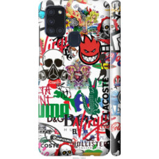Чехол на Samsung Galaxy A21s A217F Many different logos (4022c-1943)