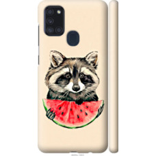 Чехол на Samsung Galaxy A21s A217F Енотик с арбузом (4605c-1943)