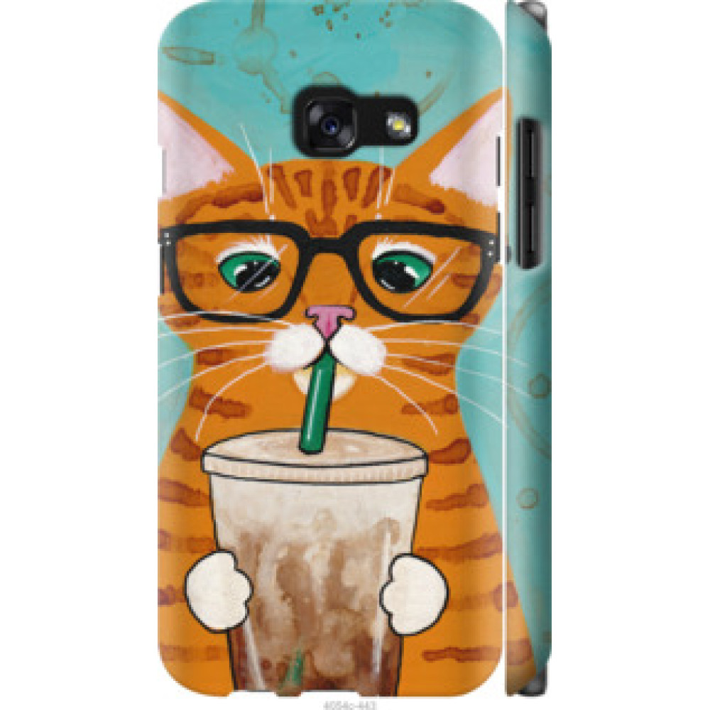 Чохол на Samsung Galaxy A3 (2017) Зеленоглазый кот в очках (4054c-443)