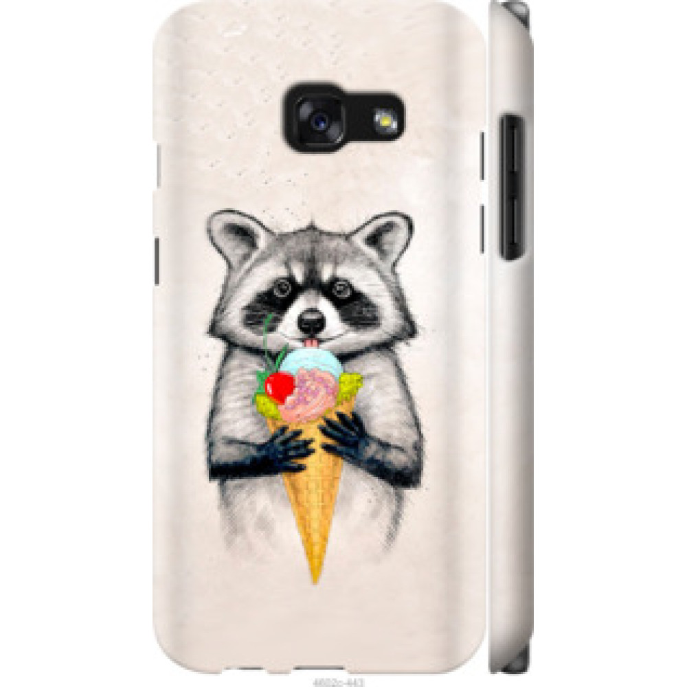 Чехол на Samsung Galaxy A3 (2017) Енотик с мороженым (4602c-443)