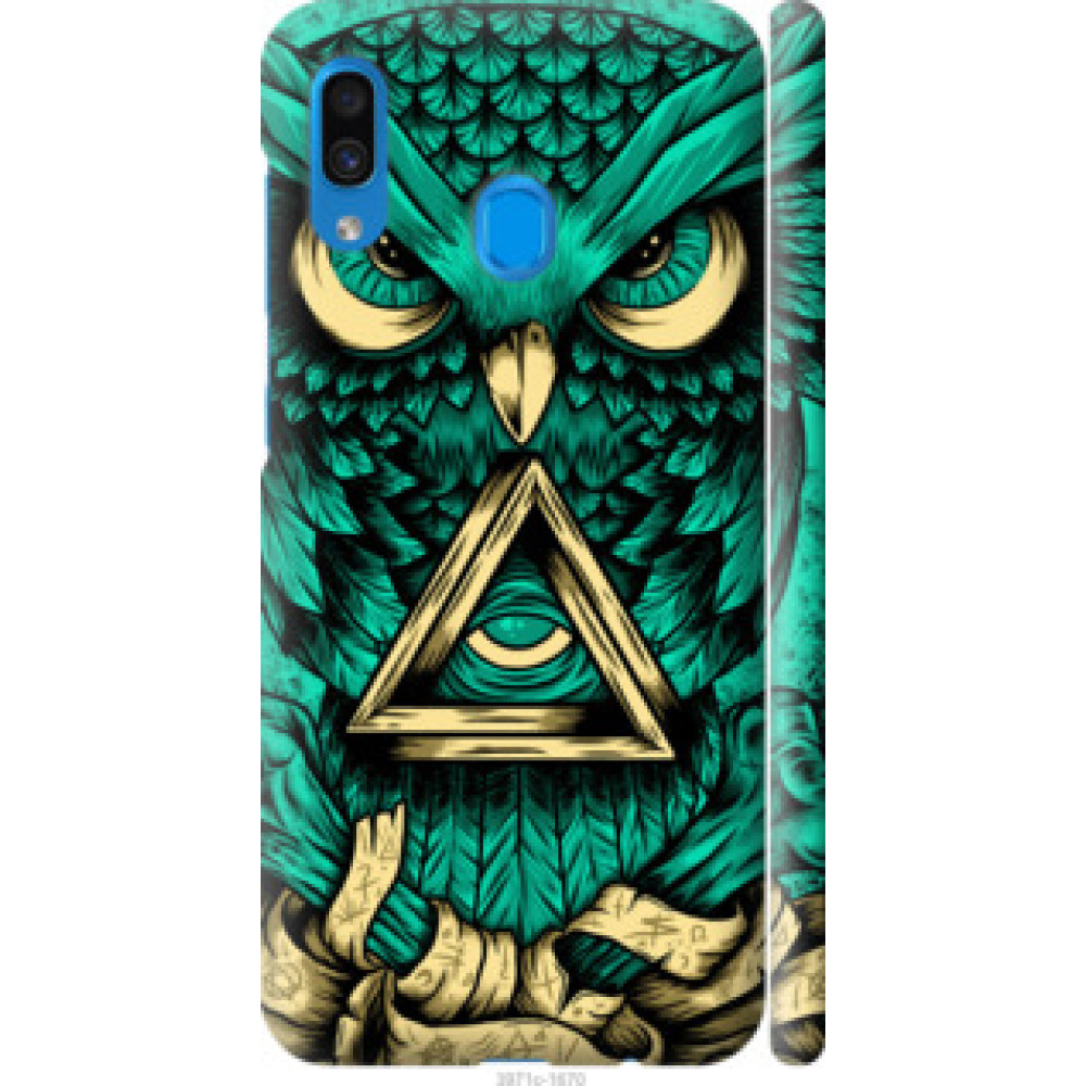Чехол на Samsung Galaxy A20 2019 A205F Сова Арт-тату (3971c-1761)