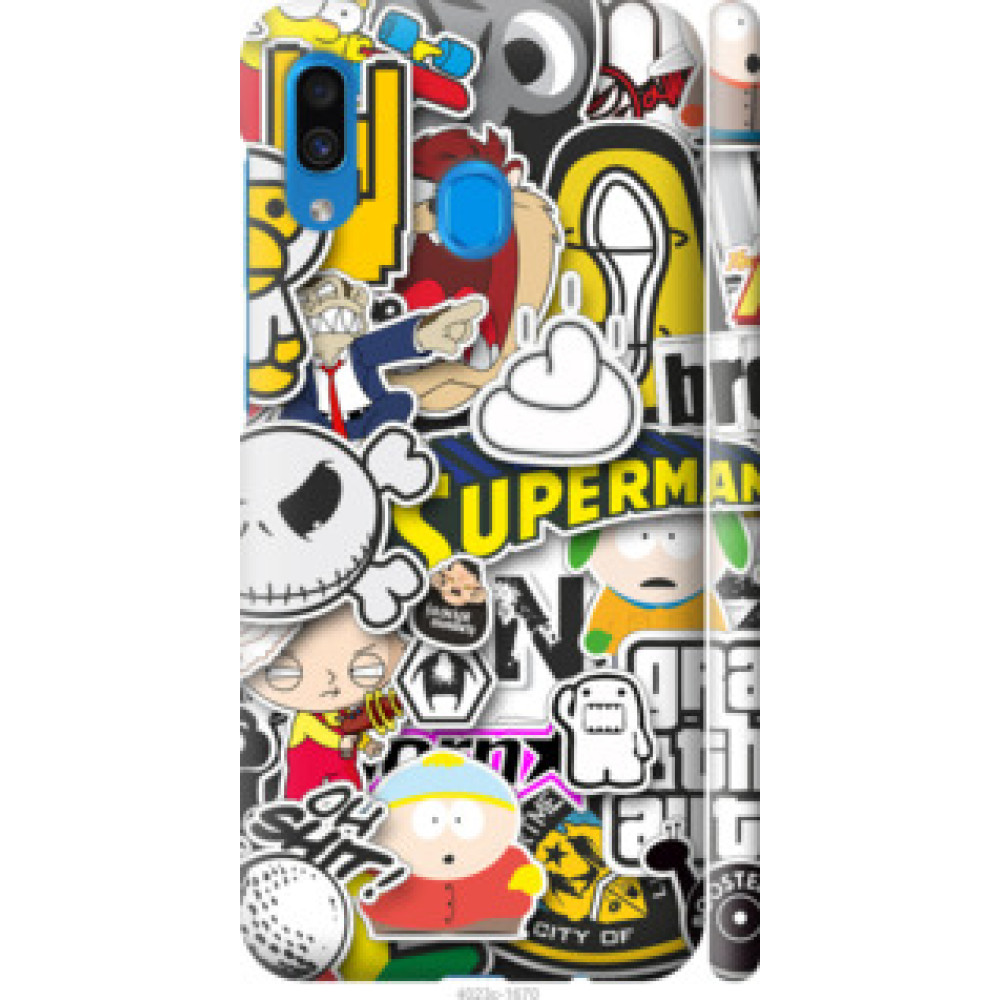Чехол на Samsung Galaxy A30 2019 A305F Popular logos (4023c-1670)