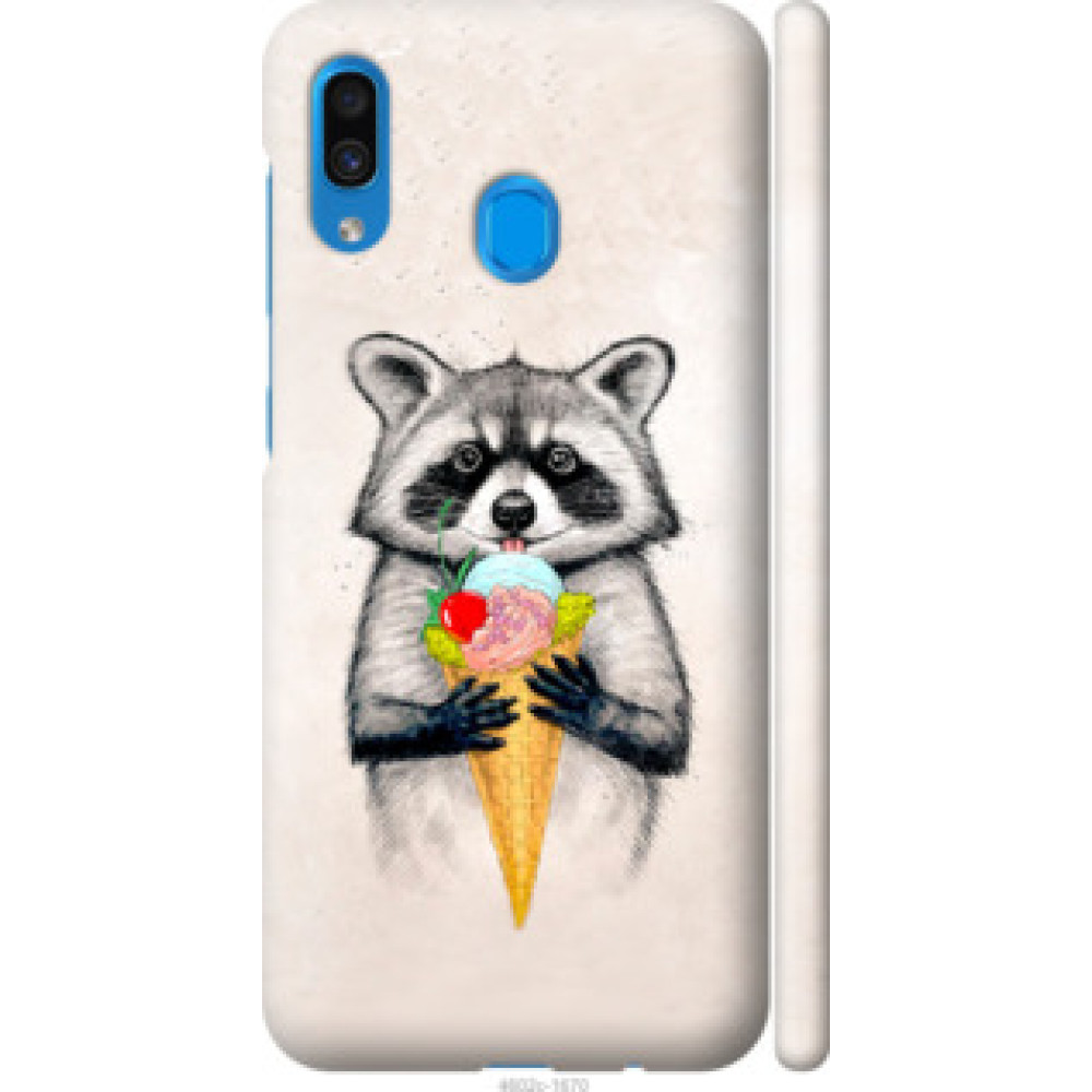 Чехол на Samsung Galaxy A30 2019 A305F Енотик с мороженым (4602c-1670)