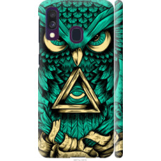 Чехол на Samsung Galaxy A40 2019 A405F Сова Арт-тату (3971c-1672)