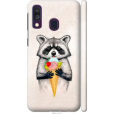 Чехол на Samsung Galaxy A40 2019 A405F Енотик с мороженым (4602c-1672)