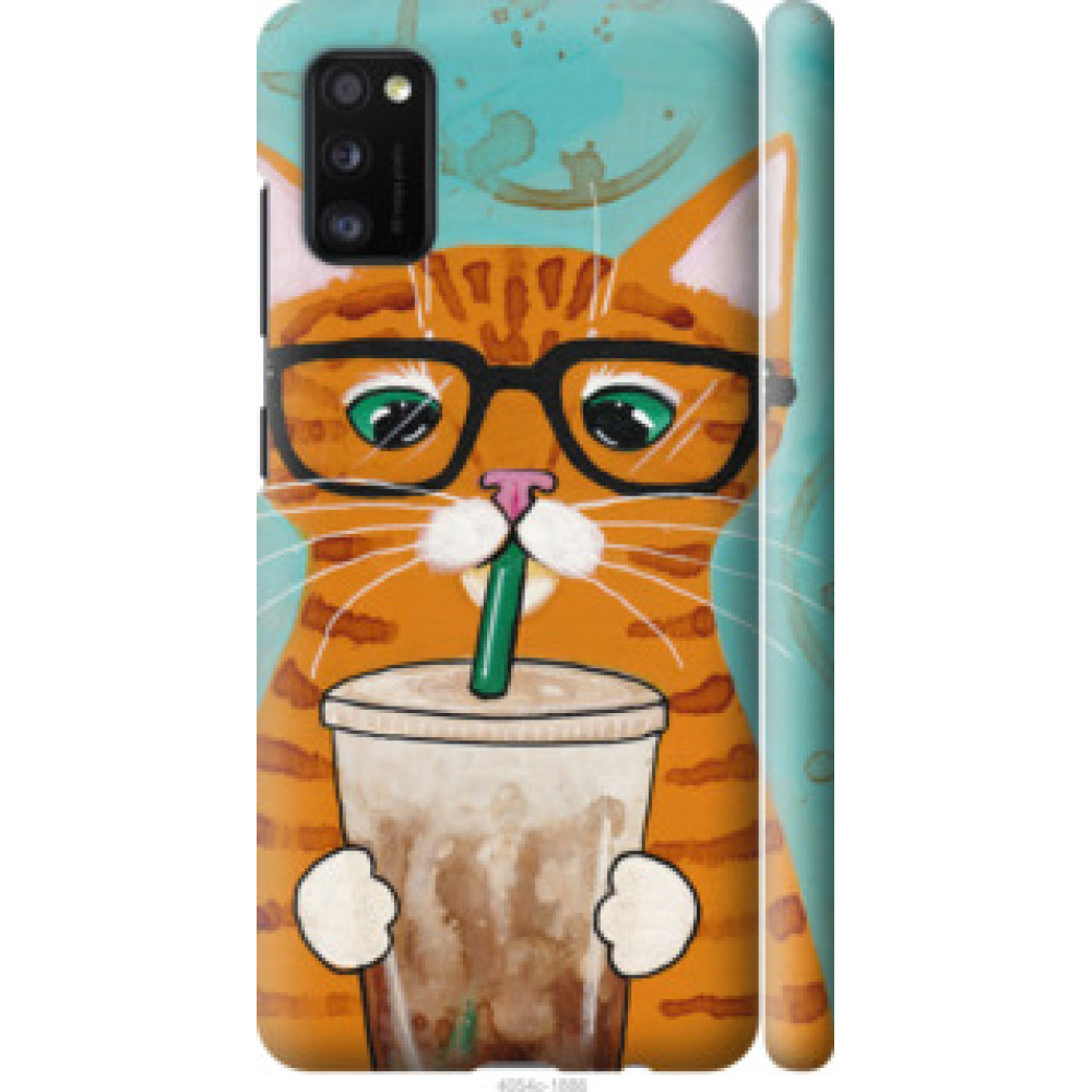 Чехол на Samsung Galaxy A41 A415F Зеленоглазый кот в очках (4054c-1886)