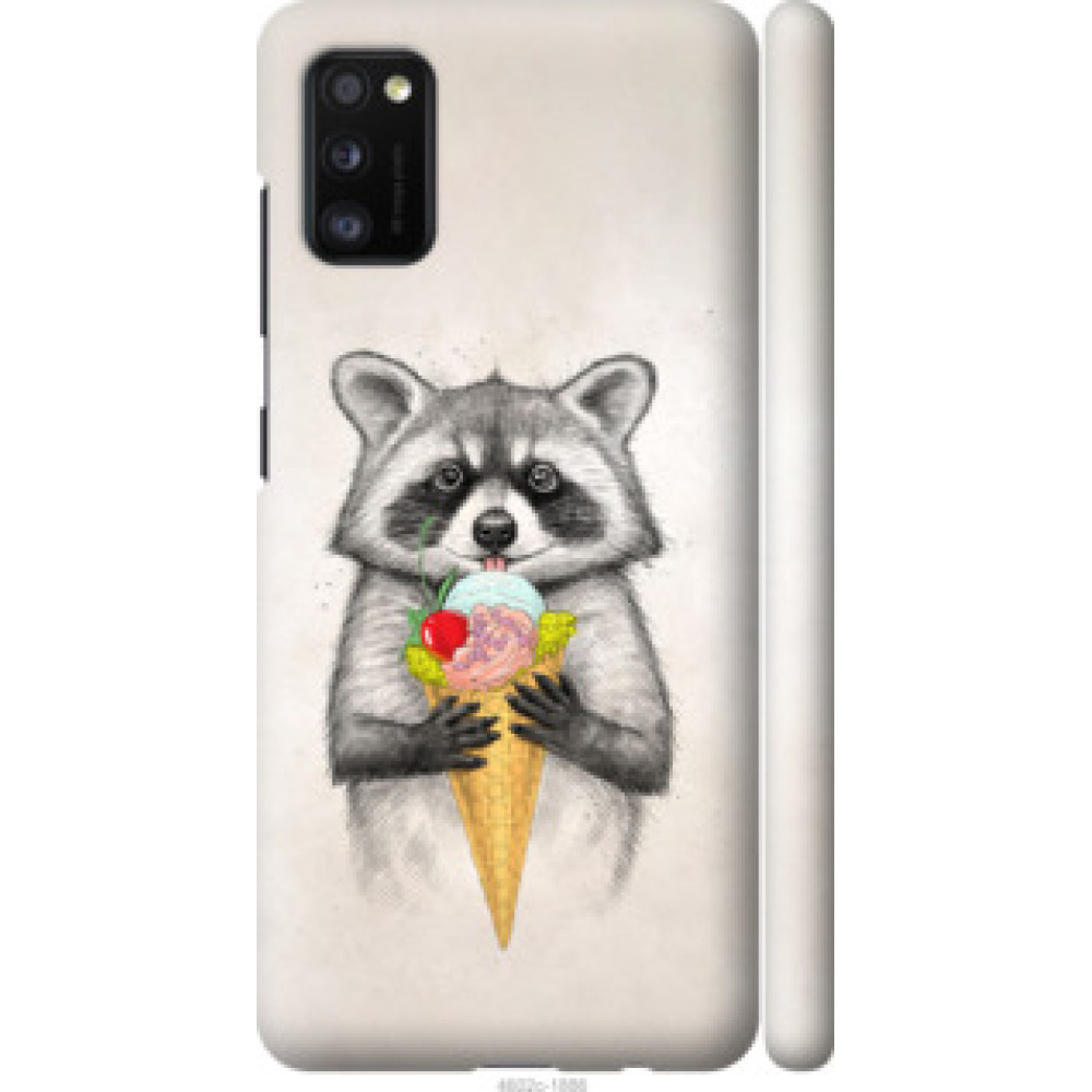 Чехол на Samsung Galaxy A41 A415F Енотик с мороженым (4602c-1886)