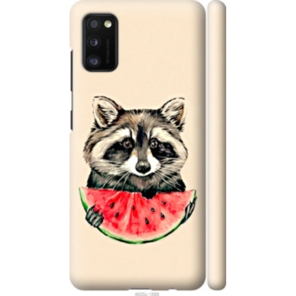 Чохол на Samsung Galaxy A41 A415F Енотик с арбузом (4605c-1886)