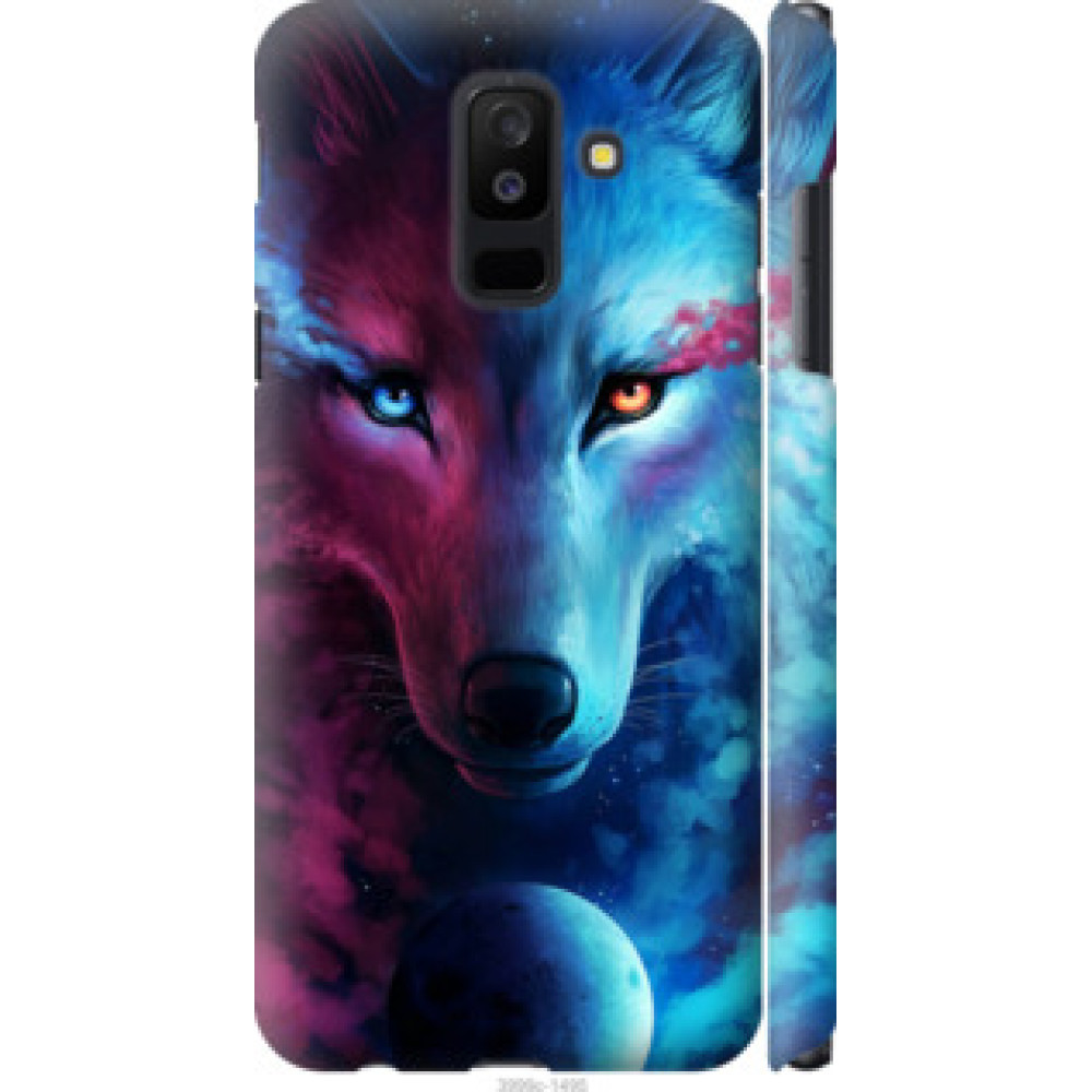 Чехол на Samsung Galaxy A6 Plus 2018 Арт-волк (3999c-1495)