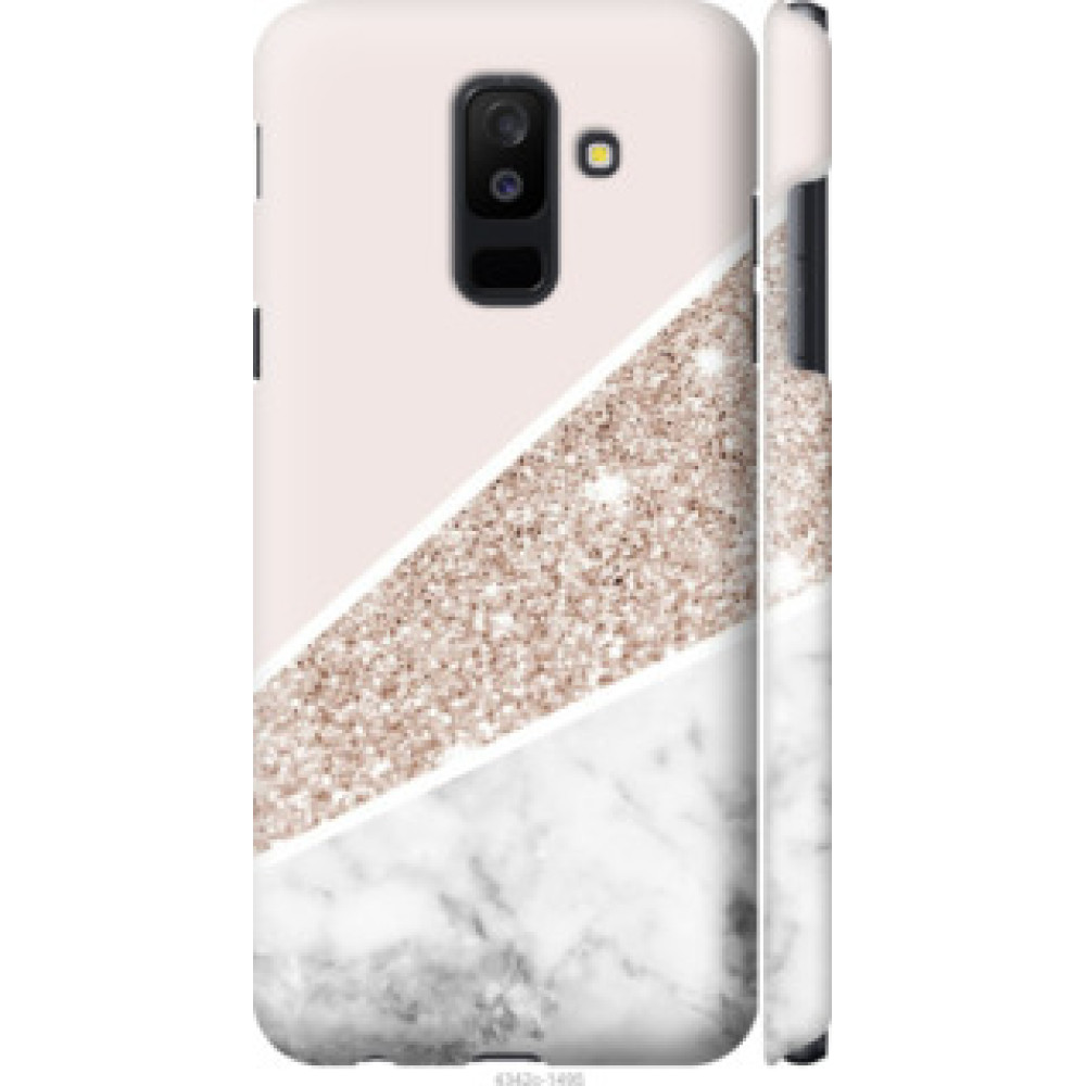 Чехол на Samsung Galaxy A6 Plus 2018 Пастельный мрамор (4342c-1495)