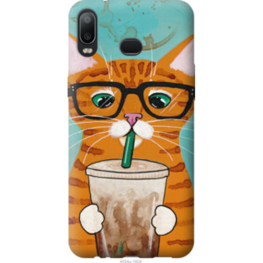 Чехол на Samsung Galaxy A6s Зеленоглазый кот в очках (4054u-1604)