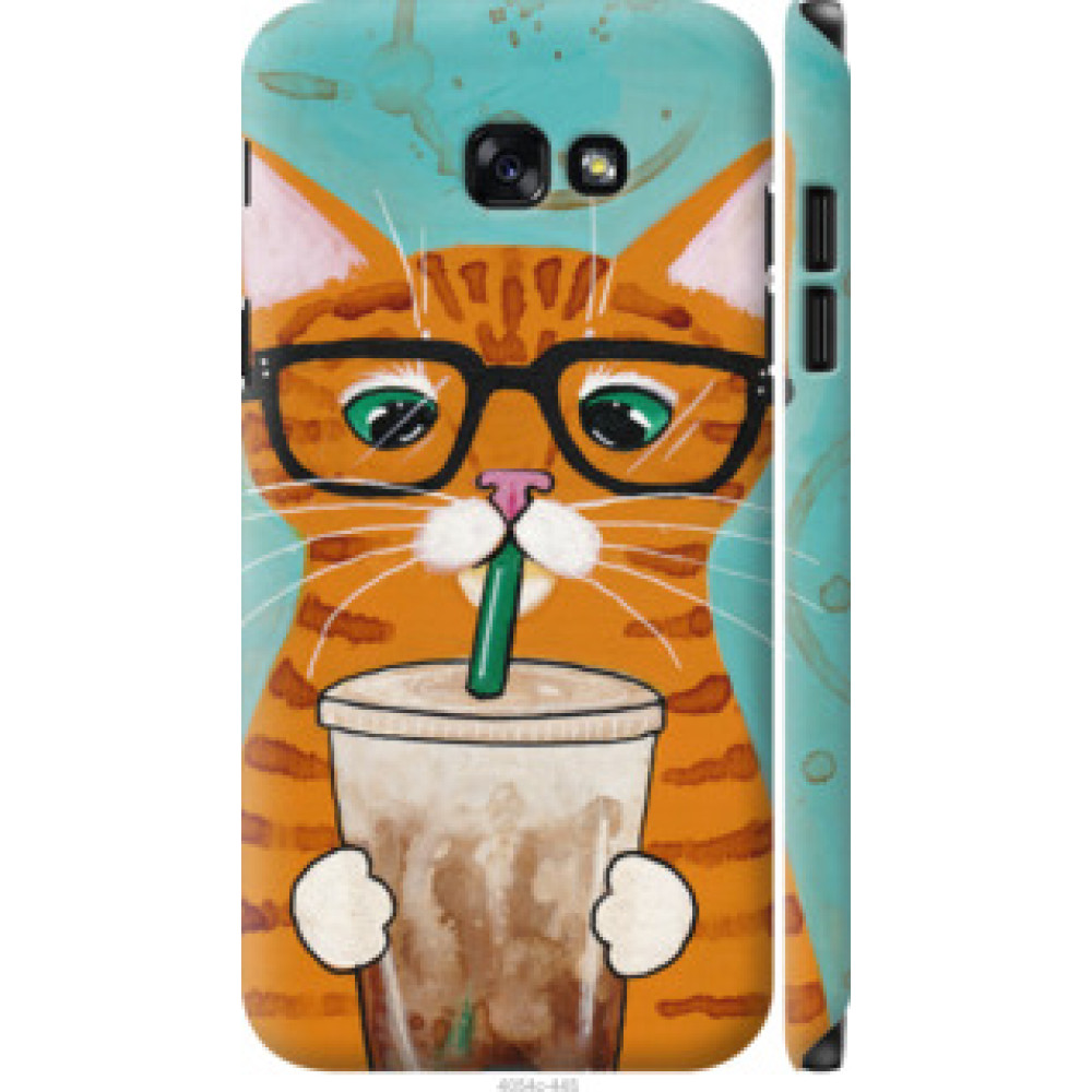 Чохол на Samsung Galaxy A7 (2017) Зеленоглазый кот в очках (4054c-445)