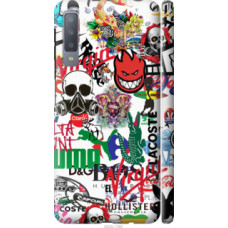 Чехол на Samsung Galaxy A7 (2018) A750F Many different logos (4022c-1582)