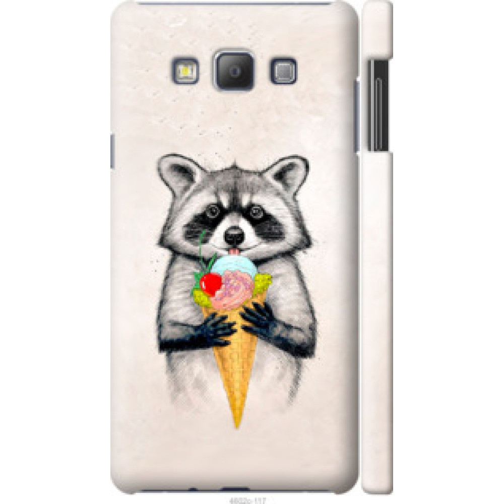 Чехол на Samsung Galaxy A7 A700H Енотик с мороженым (4602c-117)