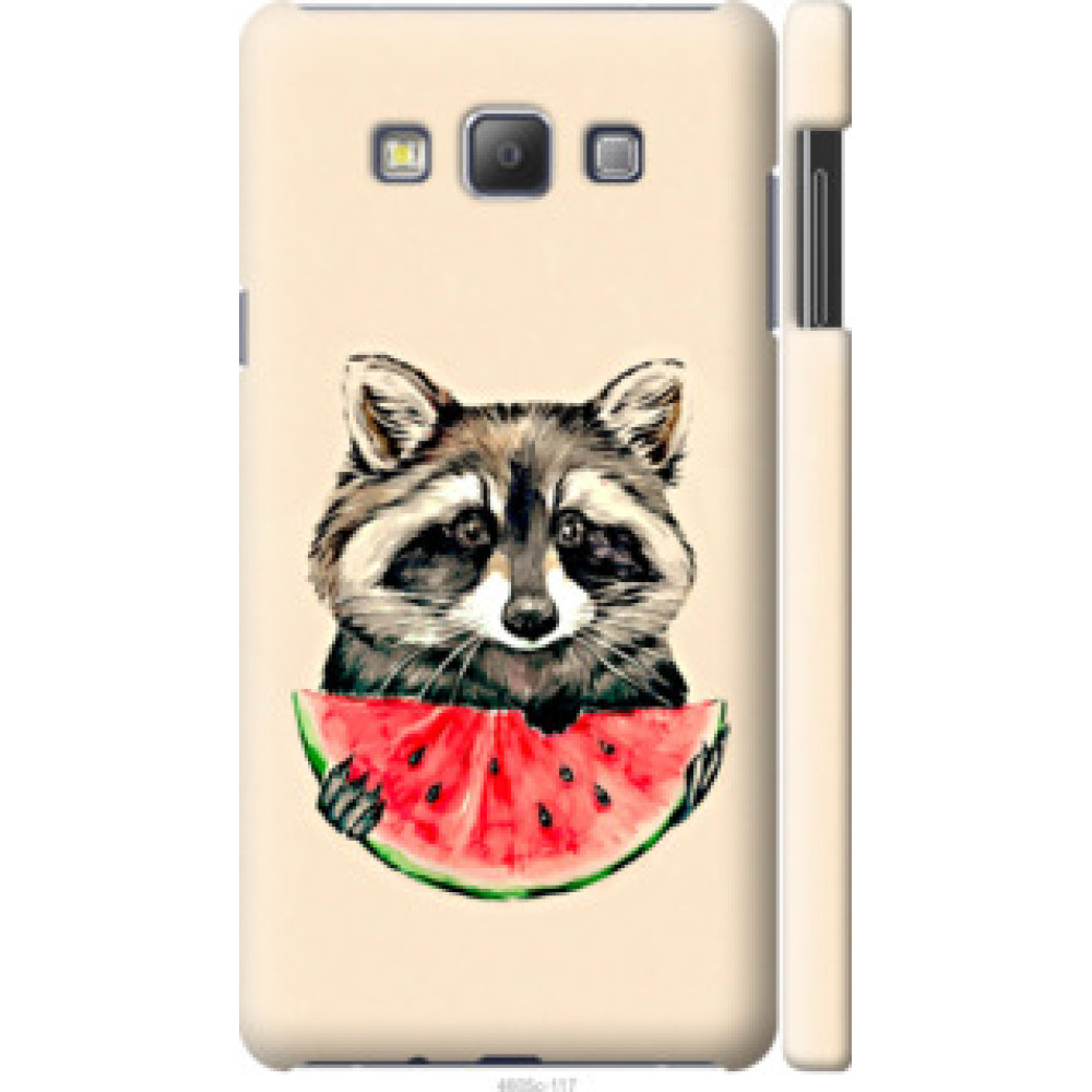 Чехол на Samsung Galaxy A7 A700H Енотик с арбузом (4605c-117)