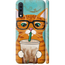 Чехол на Samsung Galaxy A70 2019 A705F Зеленоглазый кот в очках (4054c-1675)