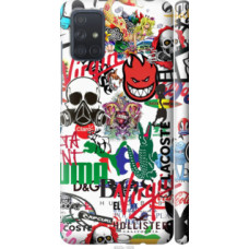 Чехол на Samsung Galaxy A71 2020 A715F Many different logos (4022c-1826)