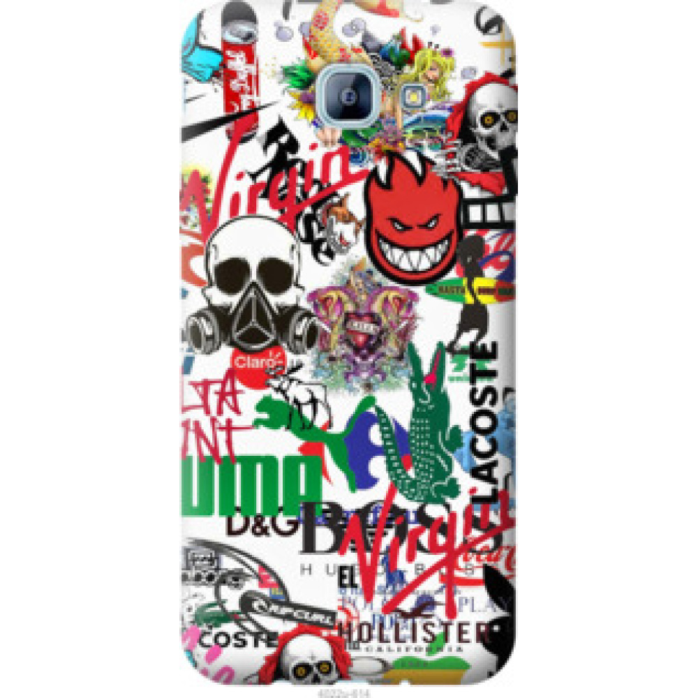 Чехол на Samsung Galaxy A8 (2016) A810 Many different logos (4022u-614)