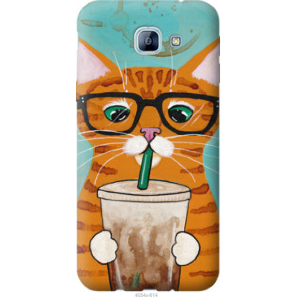 Чехол на Samsung Galaxy A8 (2016) A810 Зеленоглазый кот в очках (4054u-614)