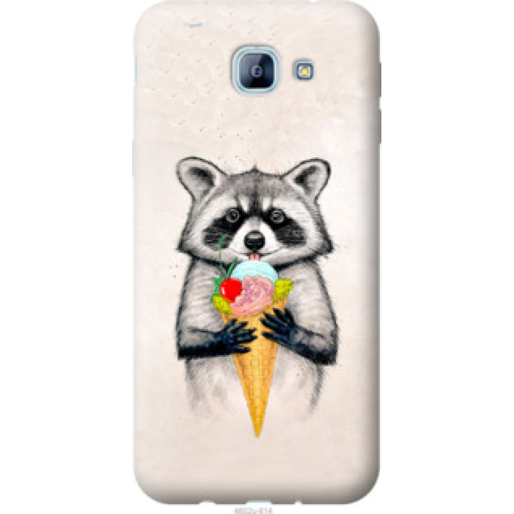Чохол на Samsung Galaxy A8 (2016) A810 Енотик с мороженым (4602u-614)