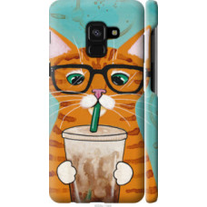 Чехол на Samsung Galaxy A8 2018 A530F Зеленоглазый кот в очках (4054c-1344)