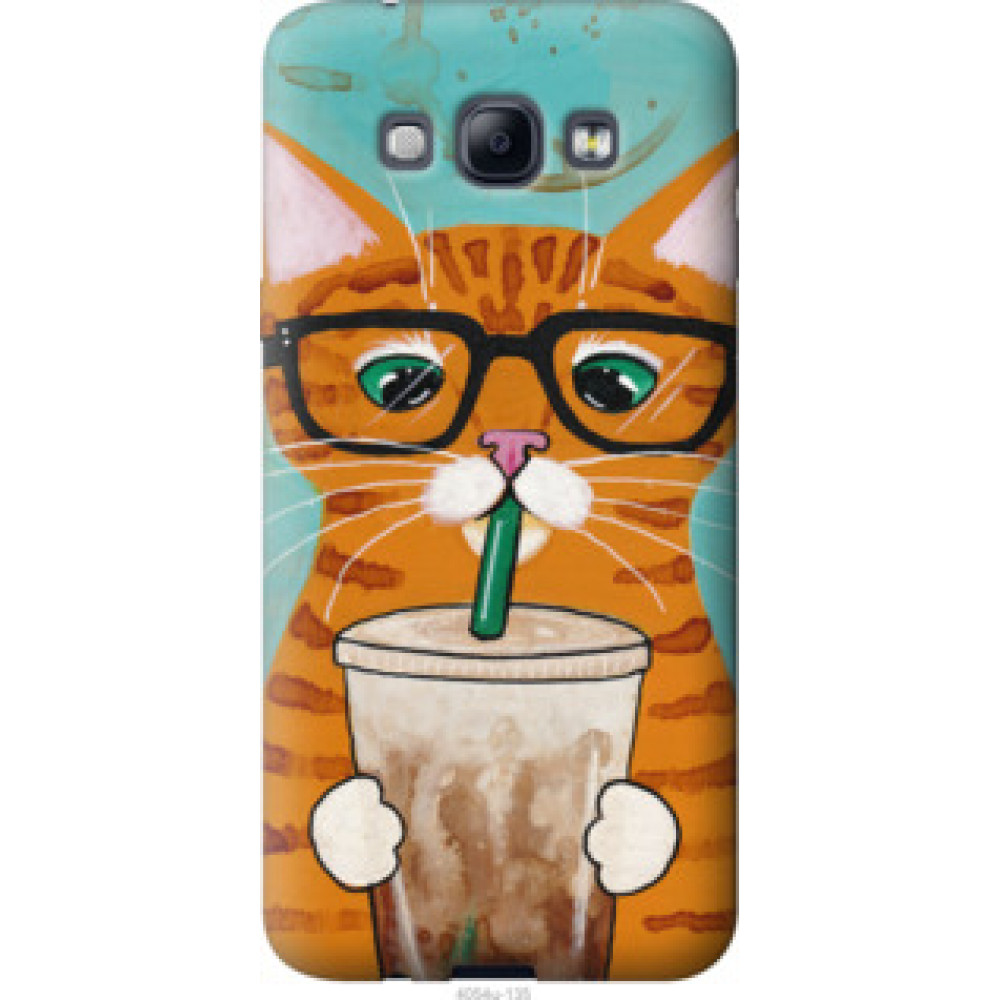 Чохол на Samsung Galaxy A8 A8000 Зеленоглазый кот в очках (4054u-135)