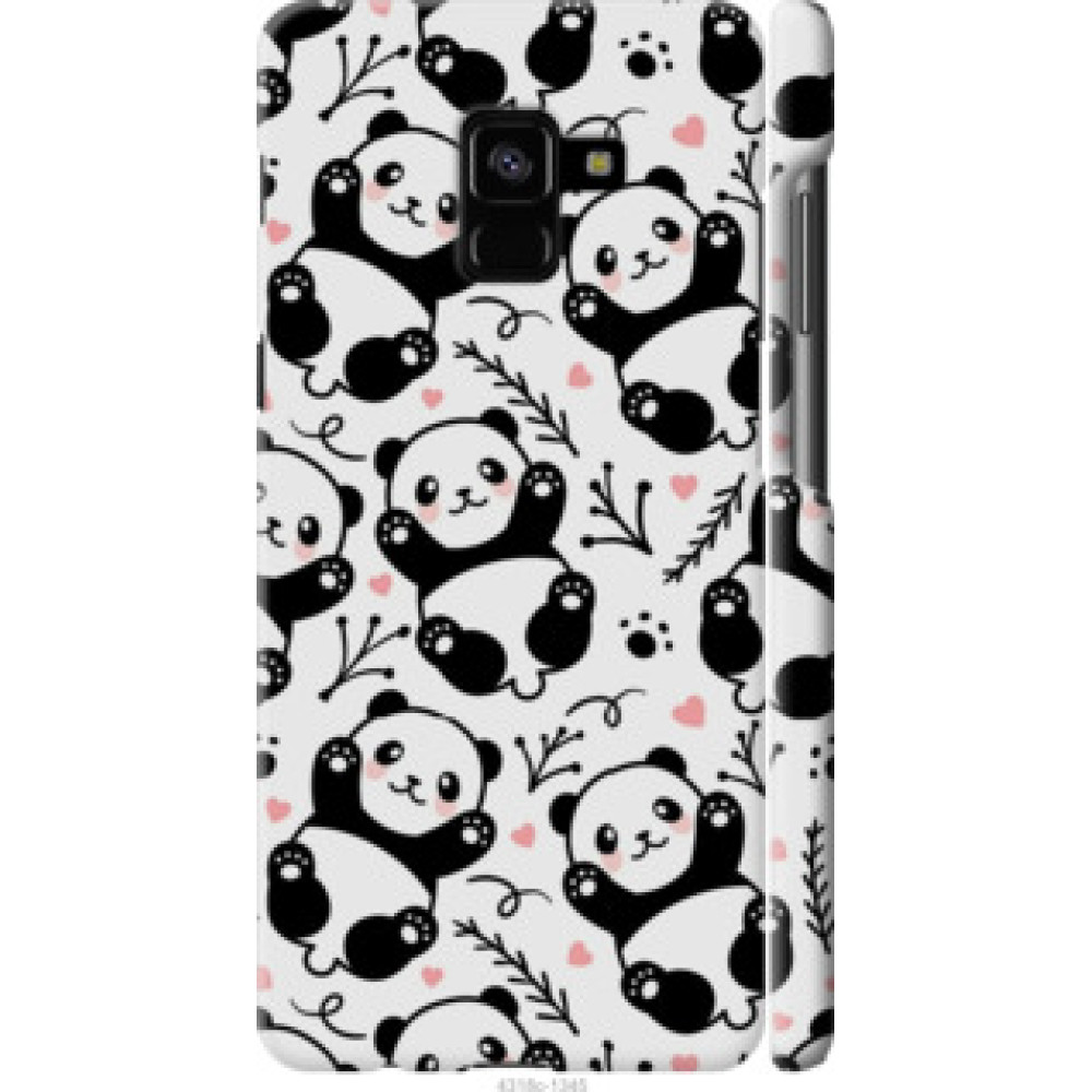 Чехол на Samsung Galaxy A8 Plus 2018 A730F Панды (4318c-1345)