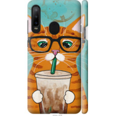Чехол на Samsung Galaxy A8S Зеленоглазый кот в очках (4054c-1636)