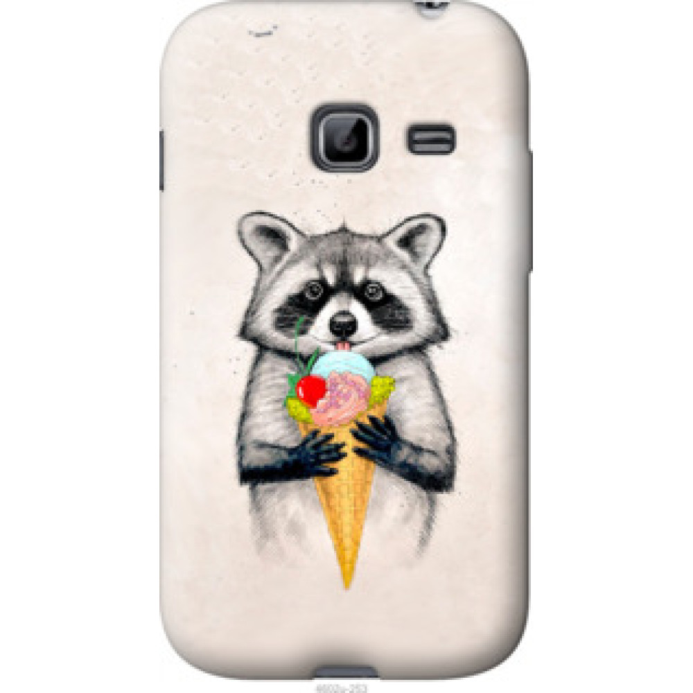 Чехол на Samsung Galaxy Ace Duos S6802 Енотик с мороженым (4602u-253)
