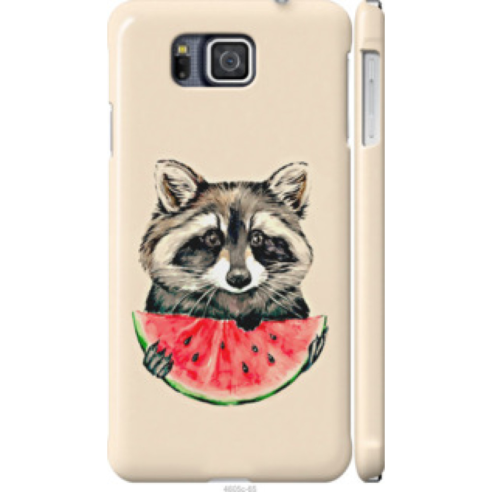 Чехол на Samsung Galaxy Alpha G850F Енотик с арбузом (4605c-65)