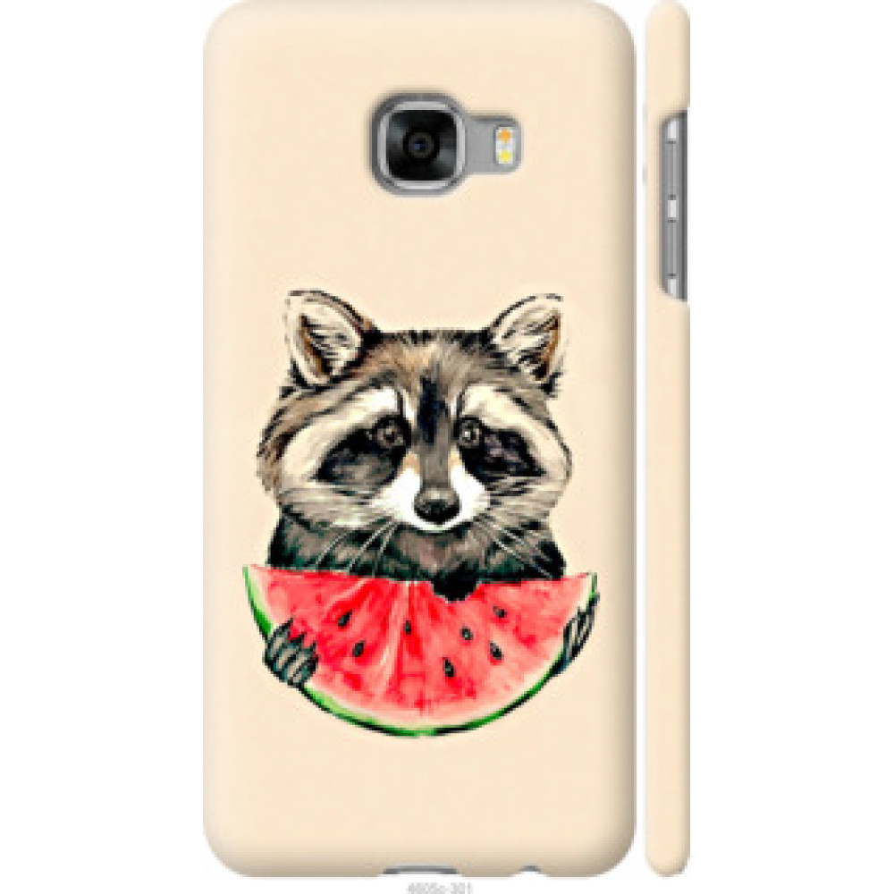 Чехол на Samsung Galaxy C5 C5000 Енотик с арбузом (4605c-301)