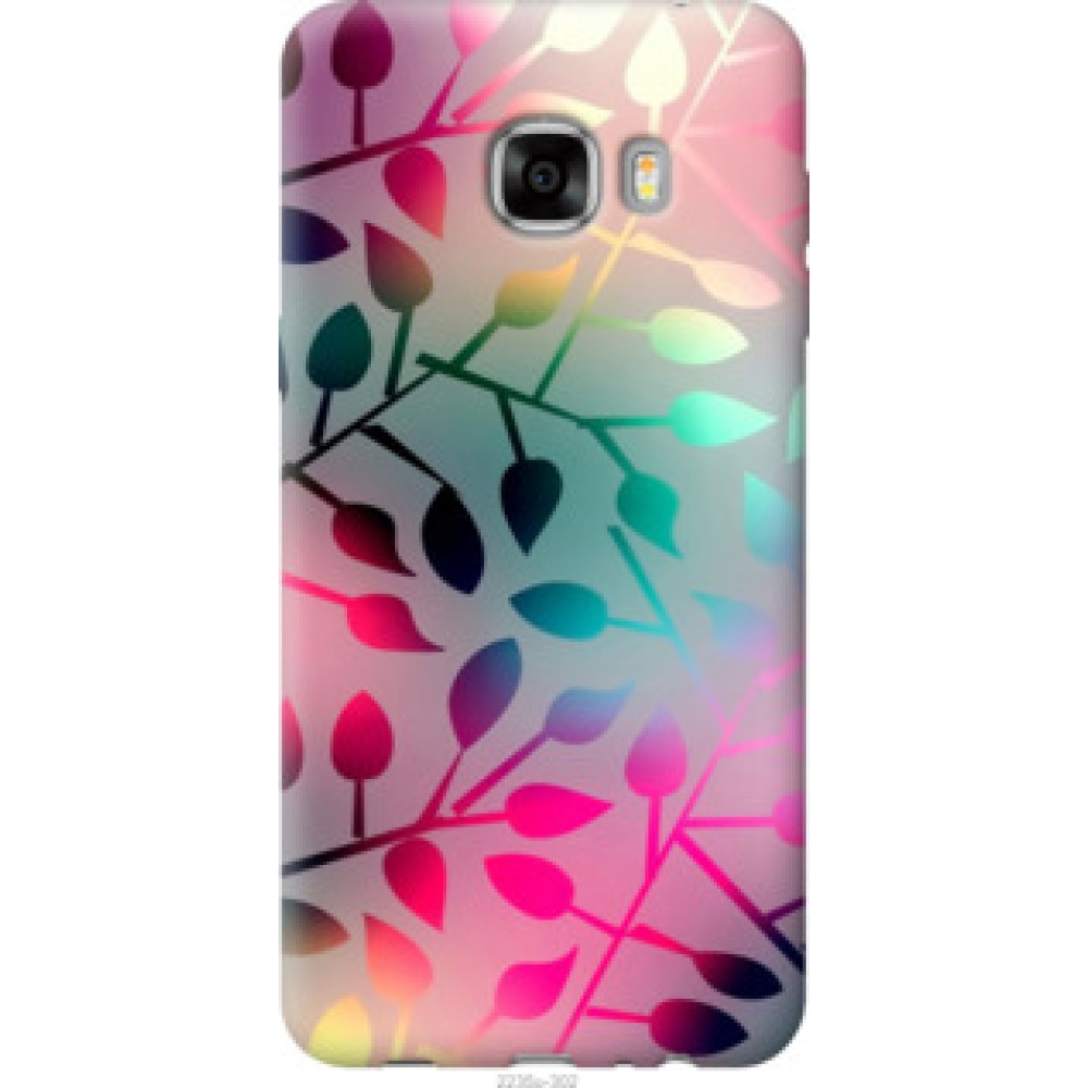 Чехол на Samsung Galaxy C7 C7000 Листья (2235u-302)