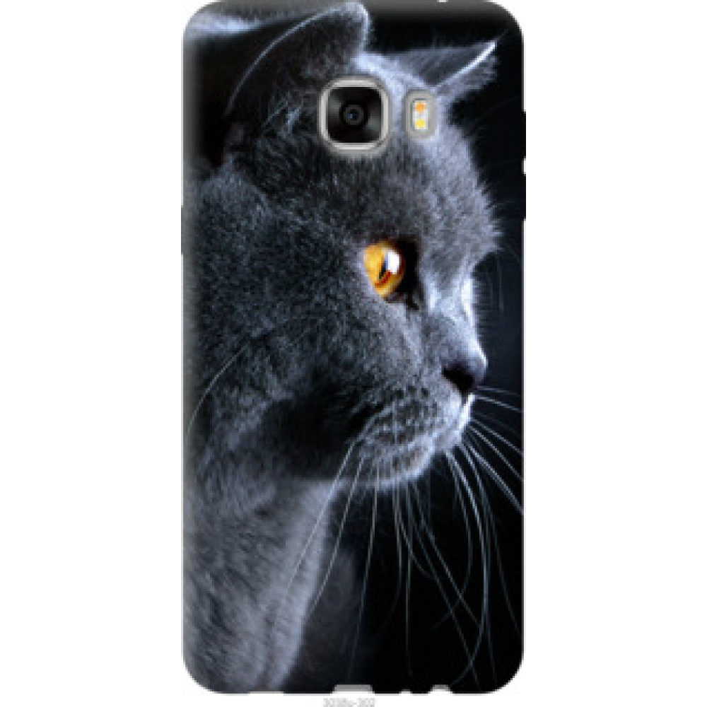 Чехол на Samsung Galaxy C7 C7000 Красивый кот (3038u-302)