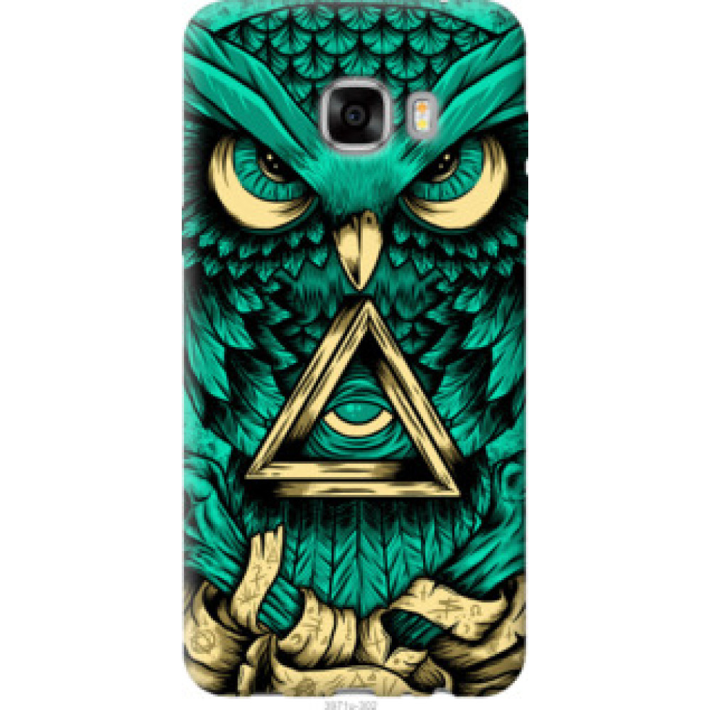 Чехол на Samsung Galaxy C7 C7000 Сова Арт-тату (3971u-302)