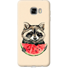 Чехол на Samsung Galaxy C7 C7000 Енотик с арбузом (4605u-302)