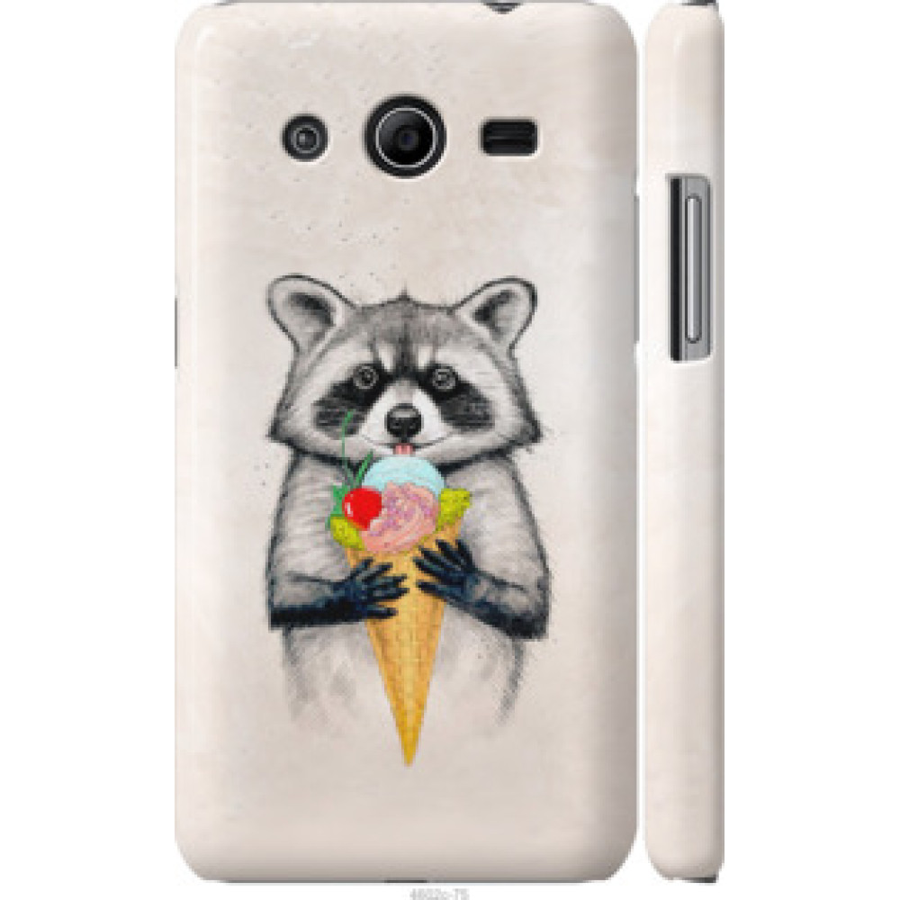 Чехол на Samsung Galaxy Core 2 G355 Енотик с мороженым (4602c-75)