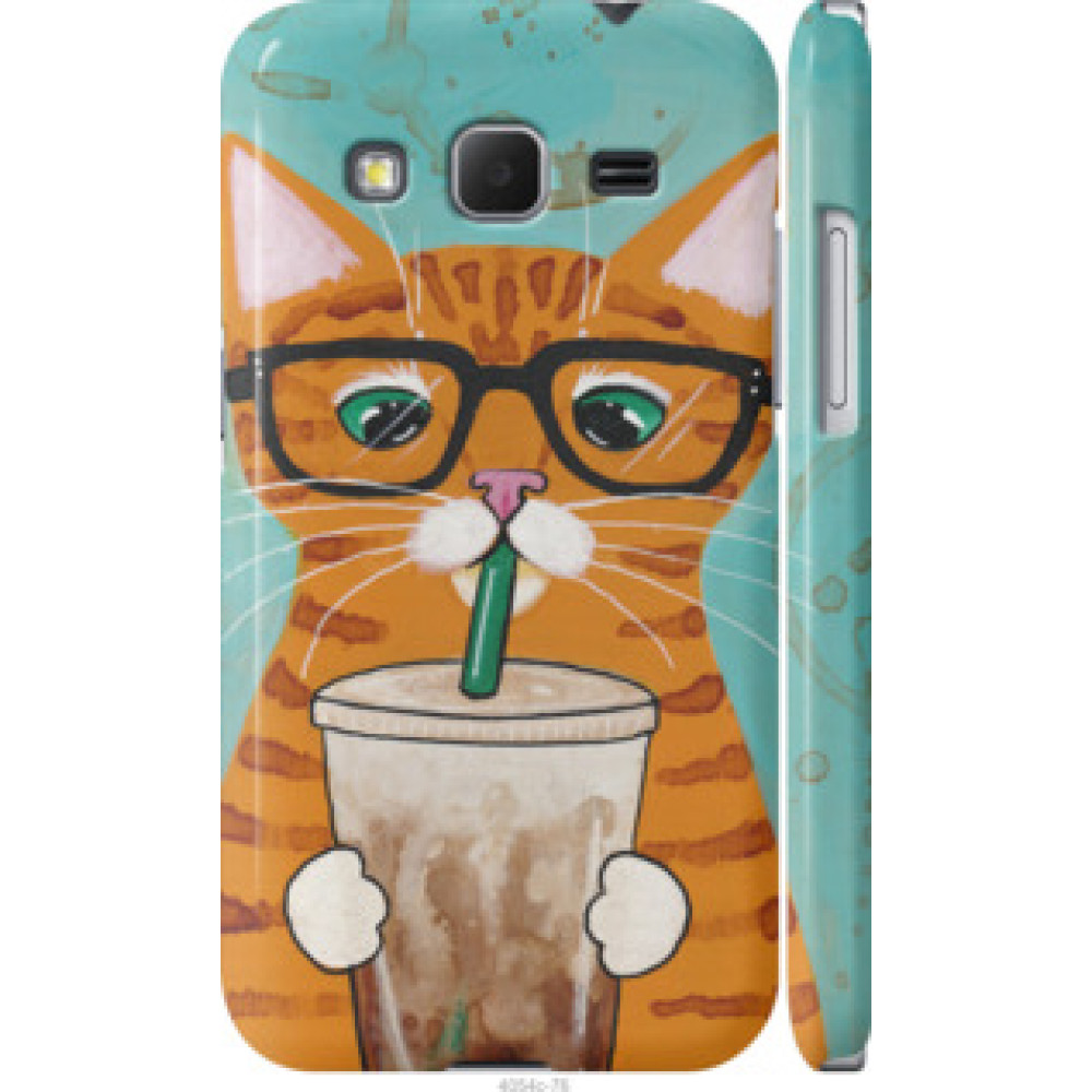Чехол на Samsung Galaxy Core Prime G360H Зеленоглазый кот в очках (4054c-76)