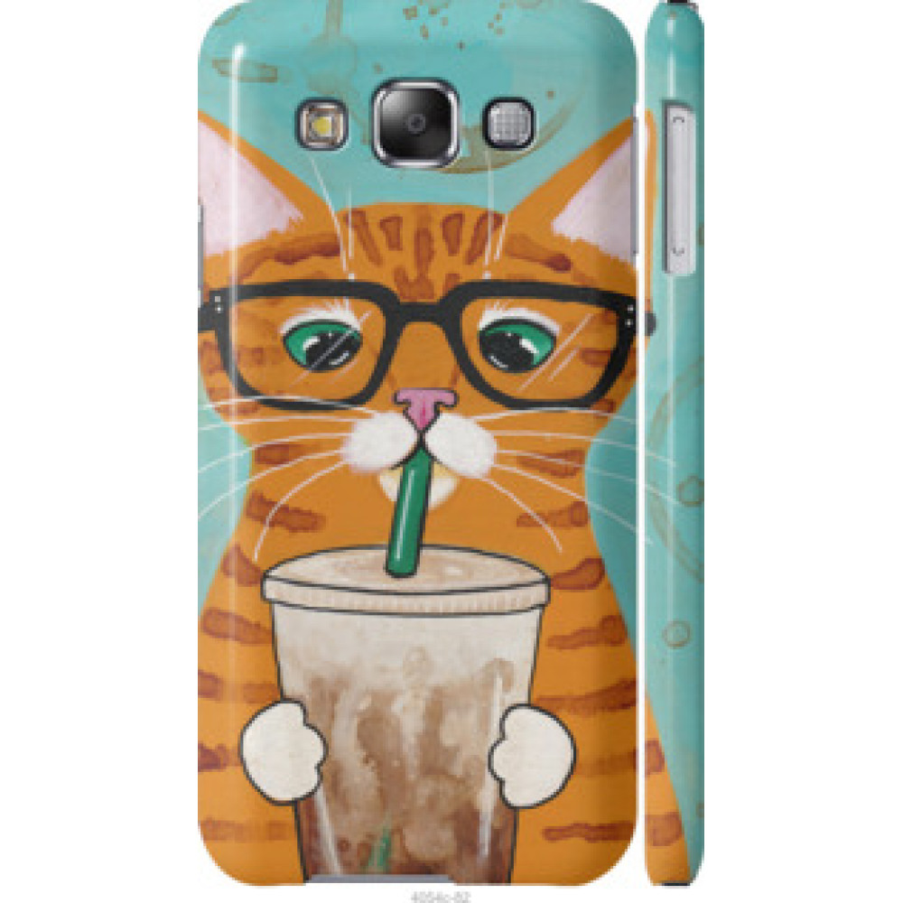 Чехол на Samsung Galaxy E5 E500H Зеленоглазый кот в очках (4054c-82)