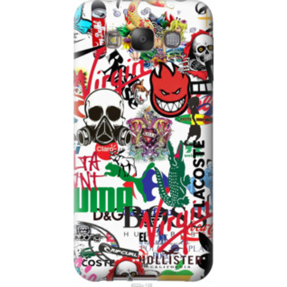 Чехол на Samsung Galaxy E7 E700H Many different logos (4022u-139)