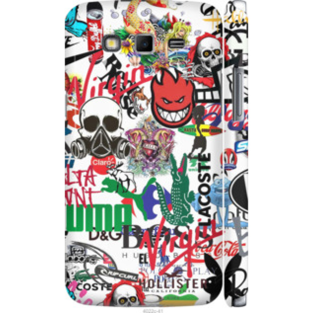 Чехол на Samsung Galaxy Grand 2 G7102 Many different logos (4022c-41)