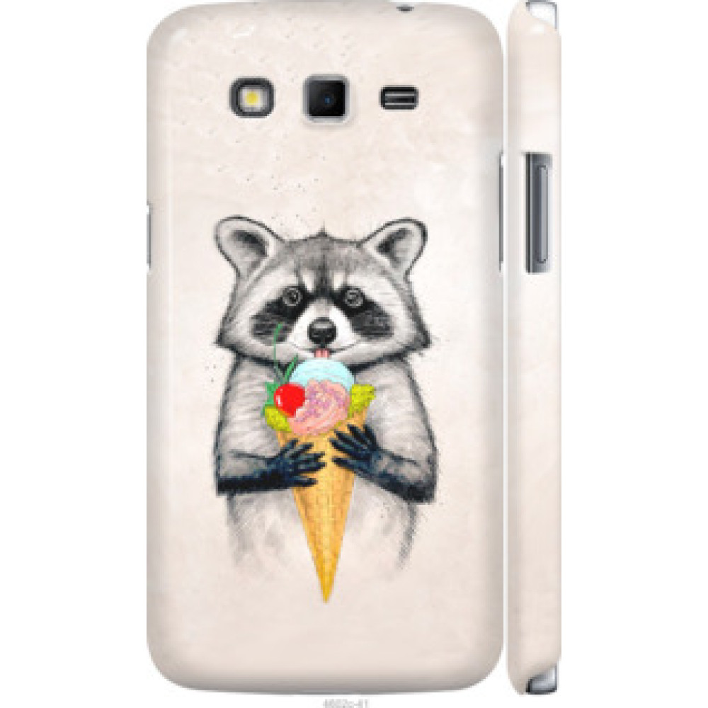Чехол на Samsung Galaxy Grand 2 G7102 Енотик с мороженым (4602c-41)