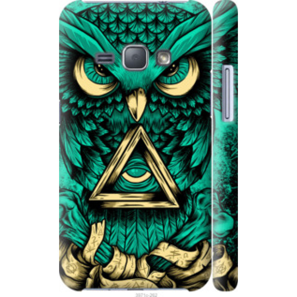 Чехол на Samsung Galaxy J1 (2016) Duos J120H Сова Арт-тату (3971c-262)