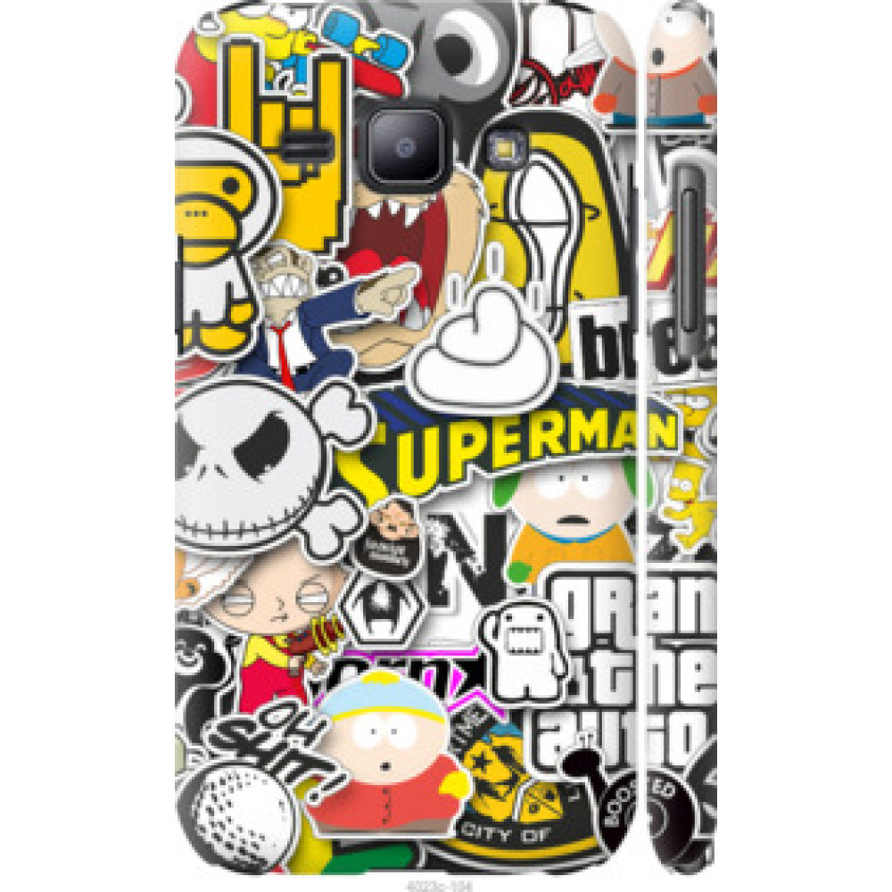 Чехол на Samsung Galaxy J1 J100H Popular logos (4023c-104)