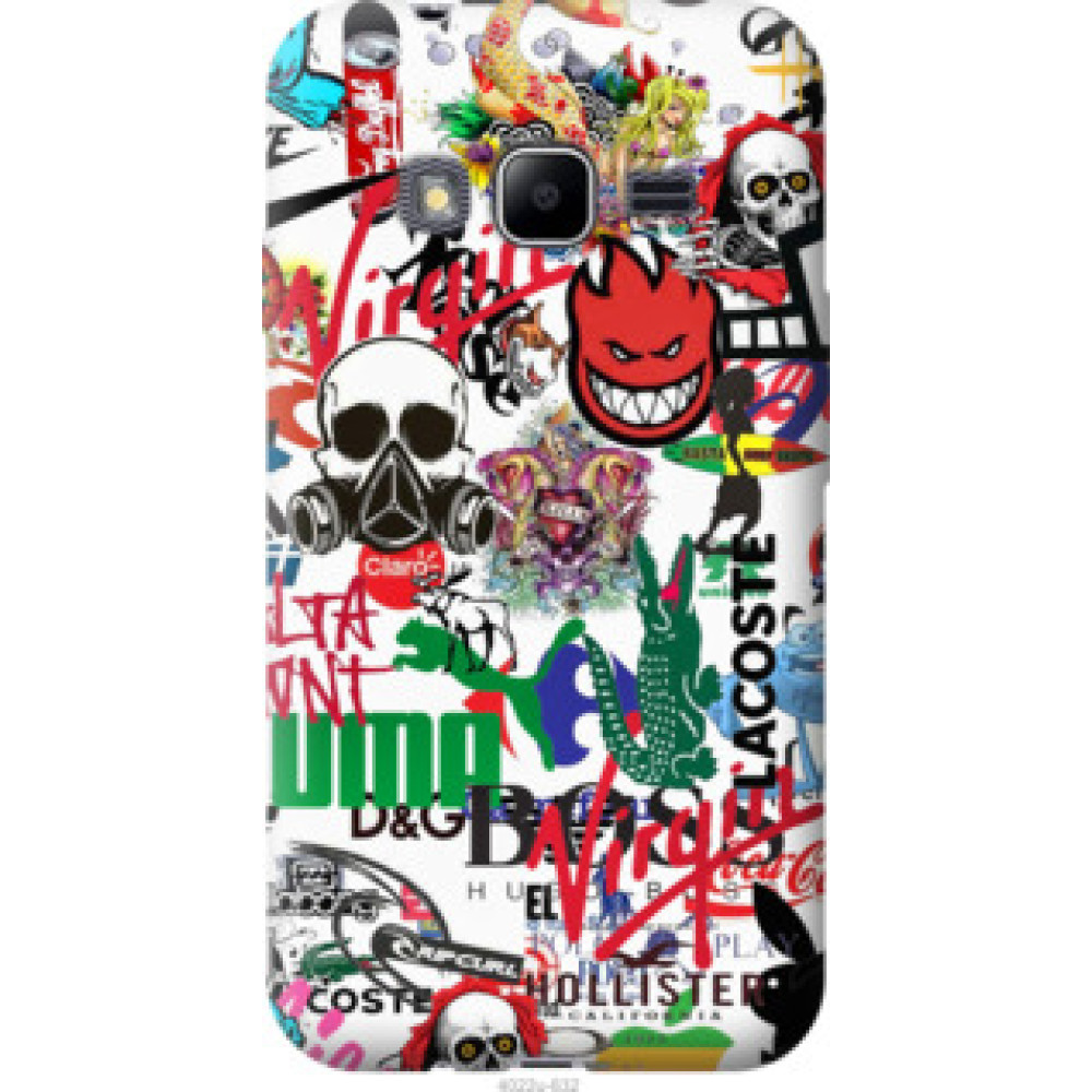 Чехол на Samsung Galaxy J1 Mini Prime J106 Many different logos (4022u-632)